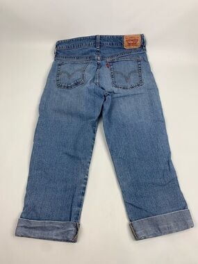 Levi's Classic Capri Light Blue Straight-Leg Denim Capri Jeans Red Tab  Sz 10